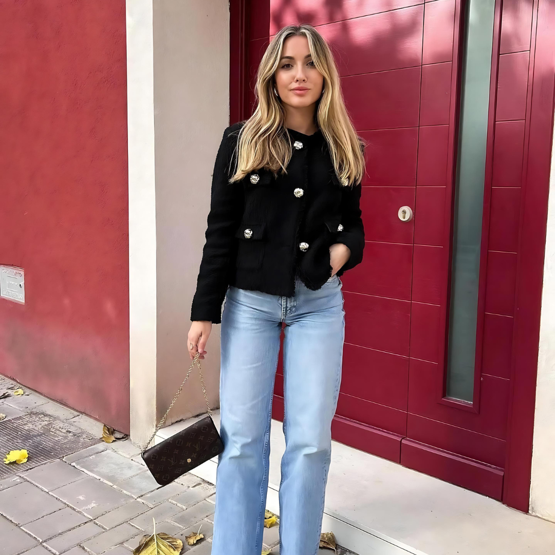 Dames Tweedjas met Gerafelde Rand – Sanne - Mavero