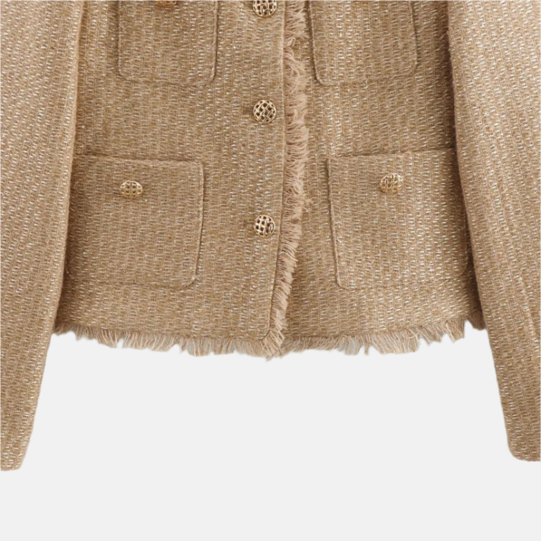 Dames Tweedjas met Gerafelde Rand – Sanne - Mavero