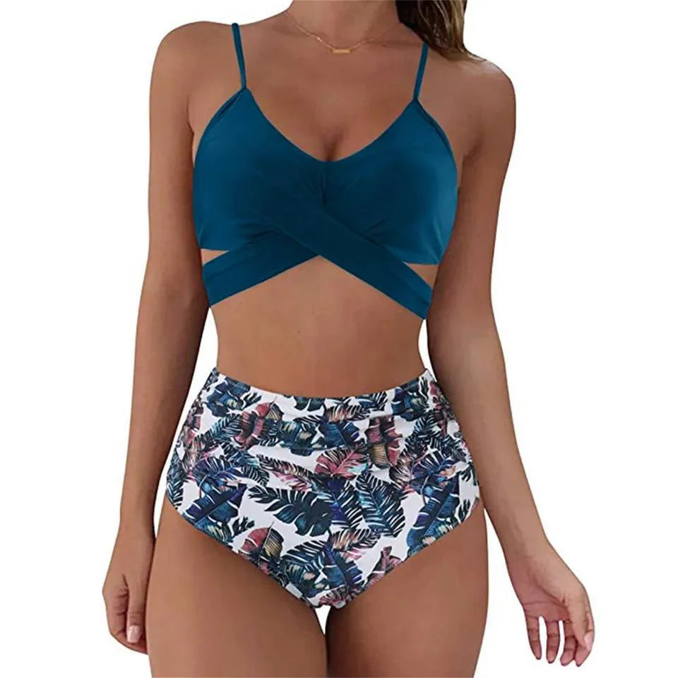 Damesbikini High Waist Kleurrijk – Fleur