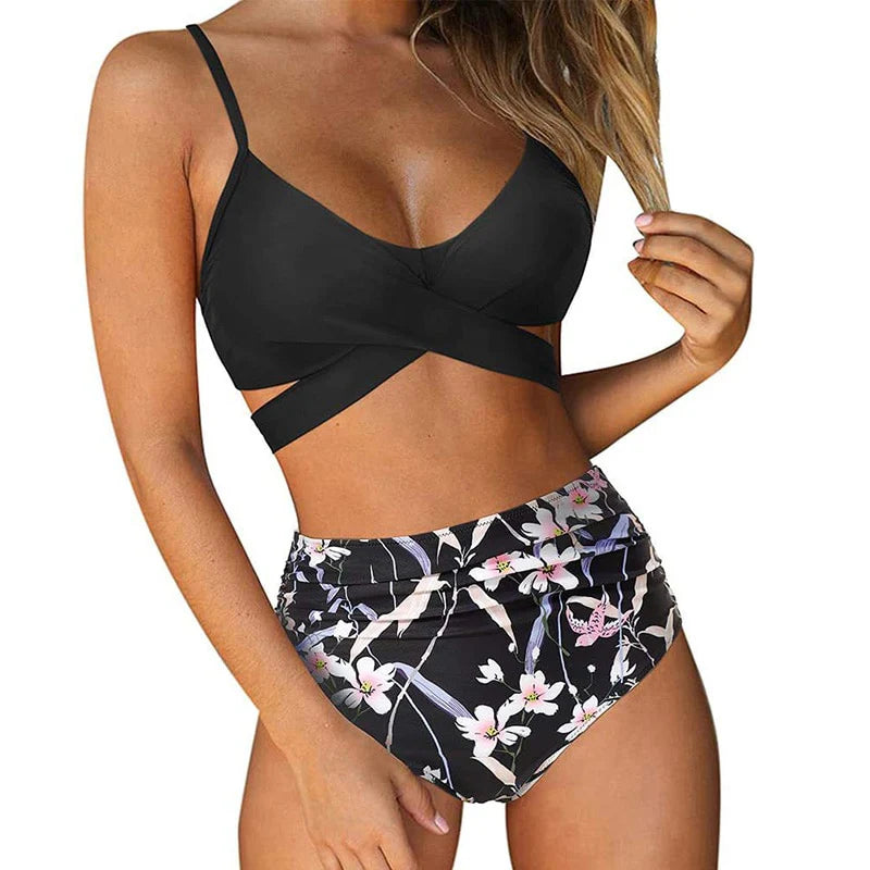 Damesbikini High Waist Kleurrijk – Fleur