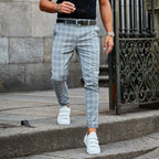 Heren Chino Slim Fit met Ruitenpatroon – Milan