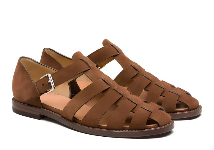 Leren Herensandalen met Antislipzool – Hugo