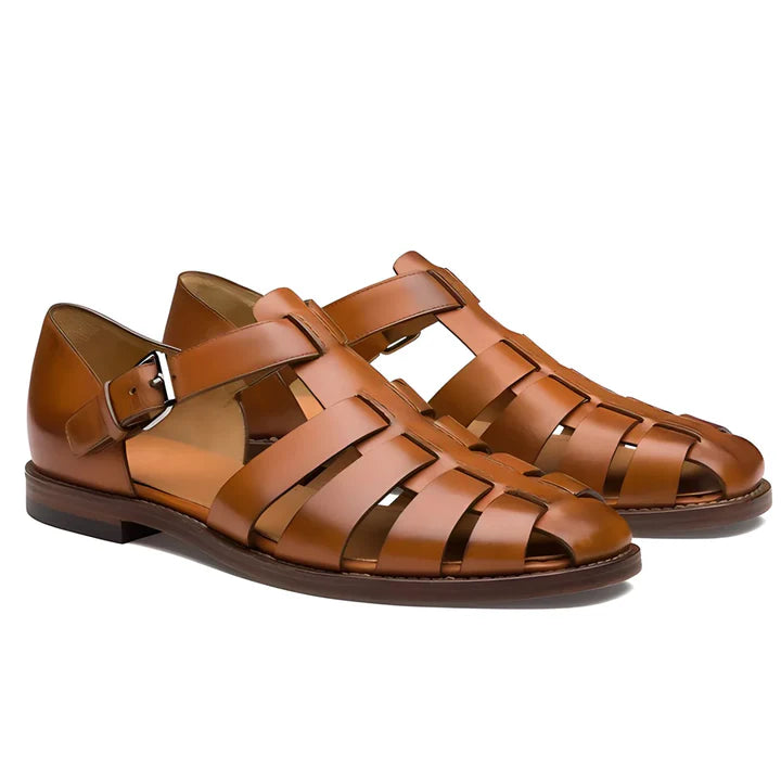 Leren Herensandalen met Antislipzool – Hugo