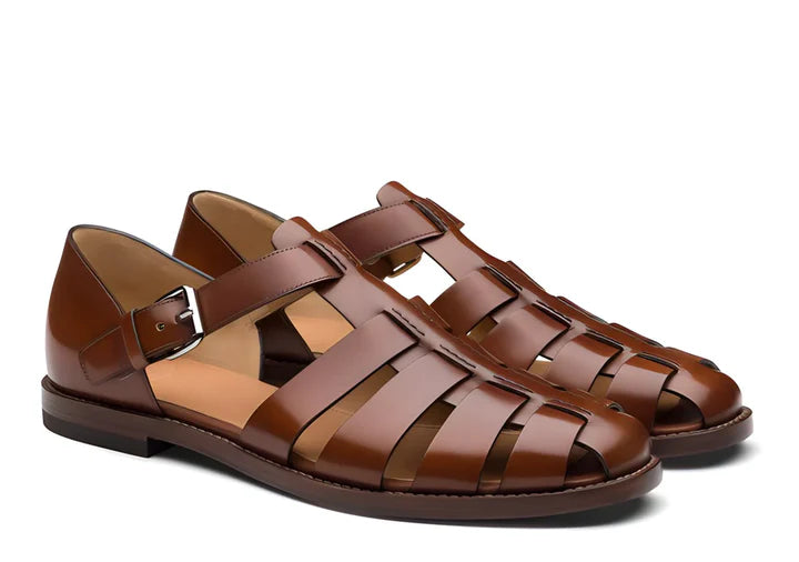 Leren Herensandalen met Antislipzool – Hugo