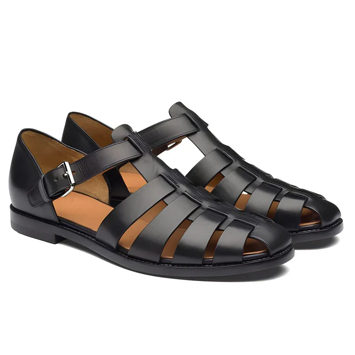 Leren Herensandalen met Antislipzool – Hugo